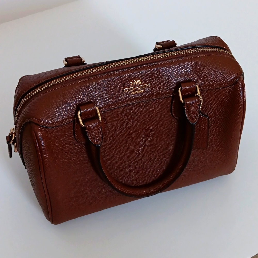 Coach Rich Brown Leather Crossbody Bag